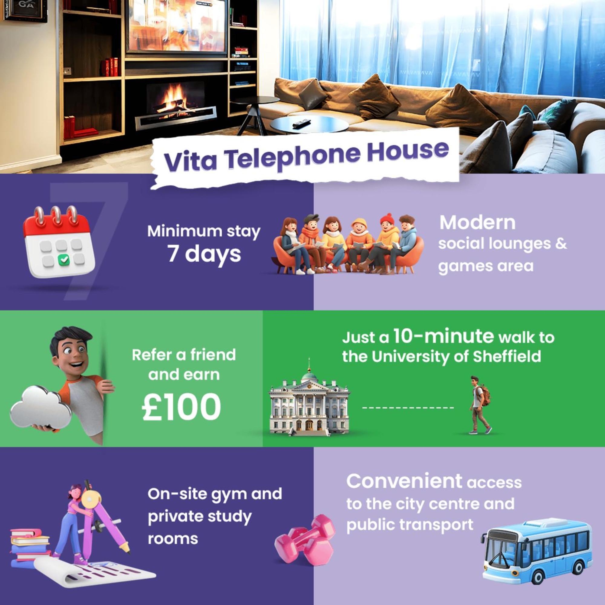 Student-only Premium Telephone House Sheffield
