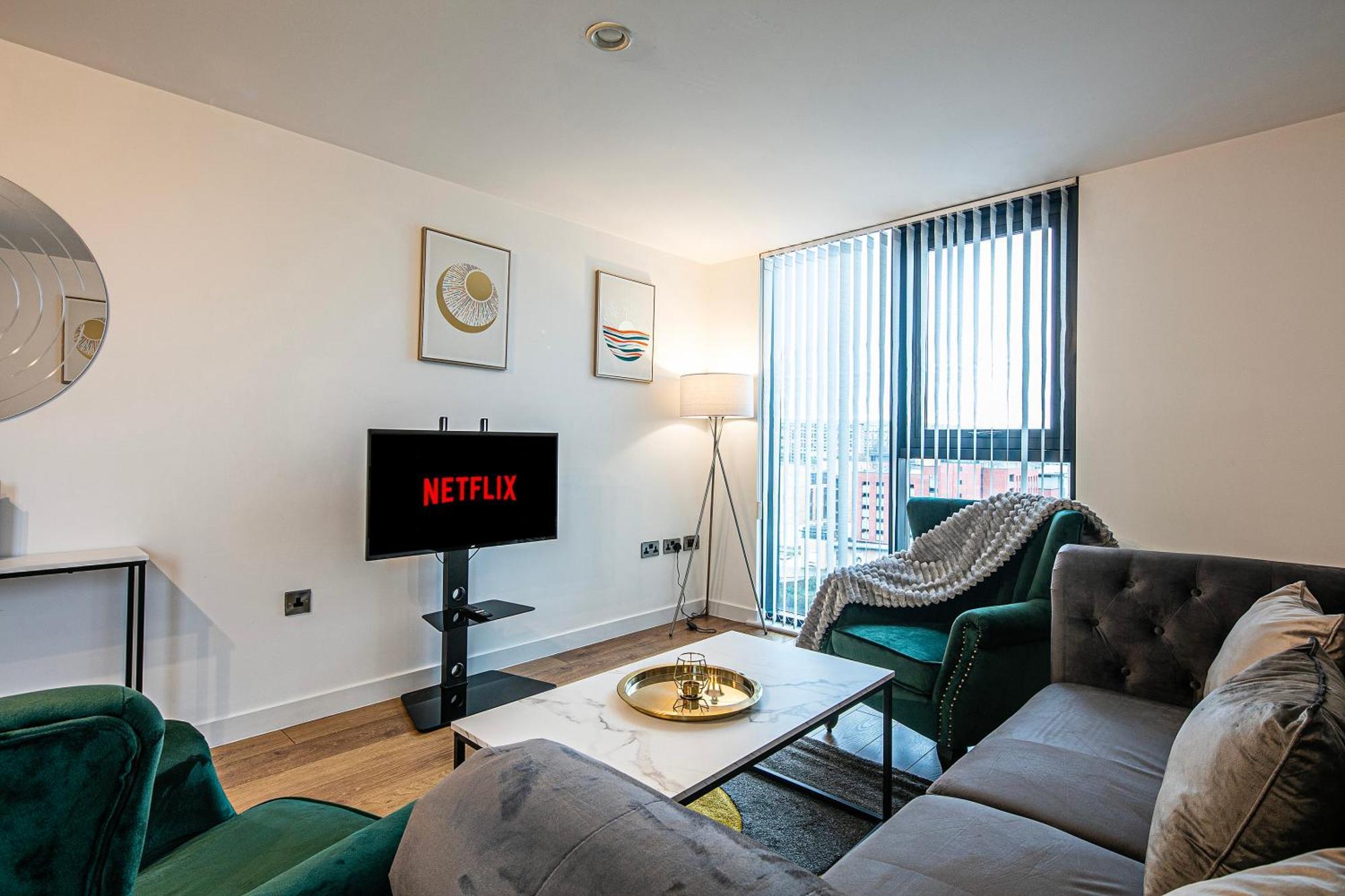 Apartment Stylish 2 Bed 104 - Centre, Free Parking, Coffee Machine & Netflix - Hosted By Host Save Sheffield