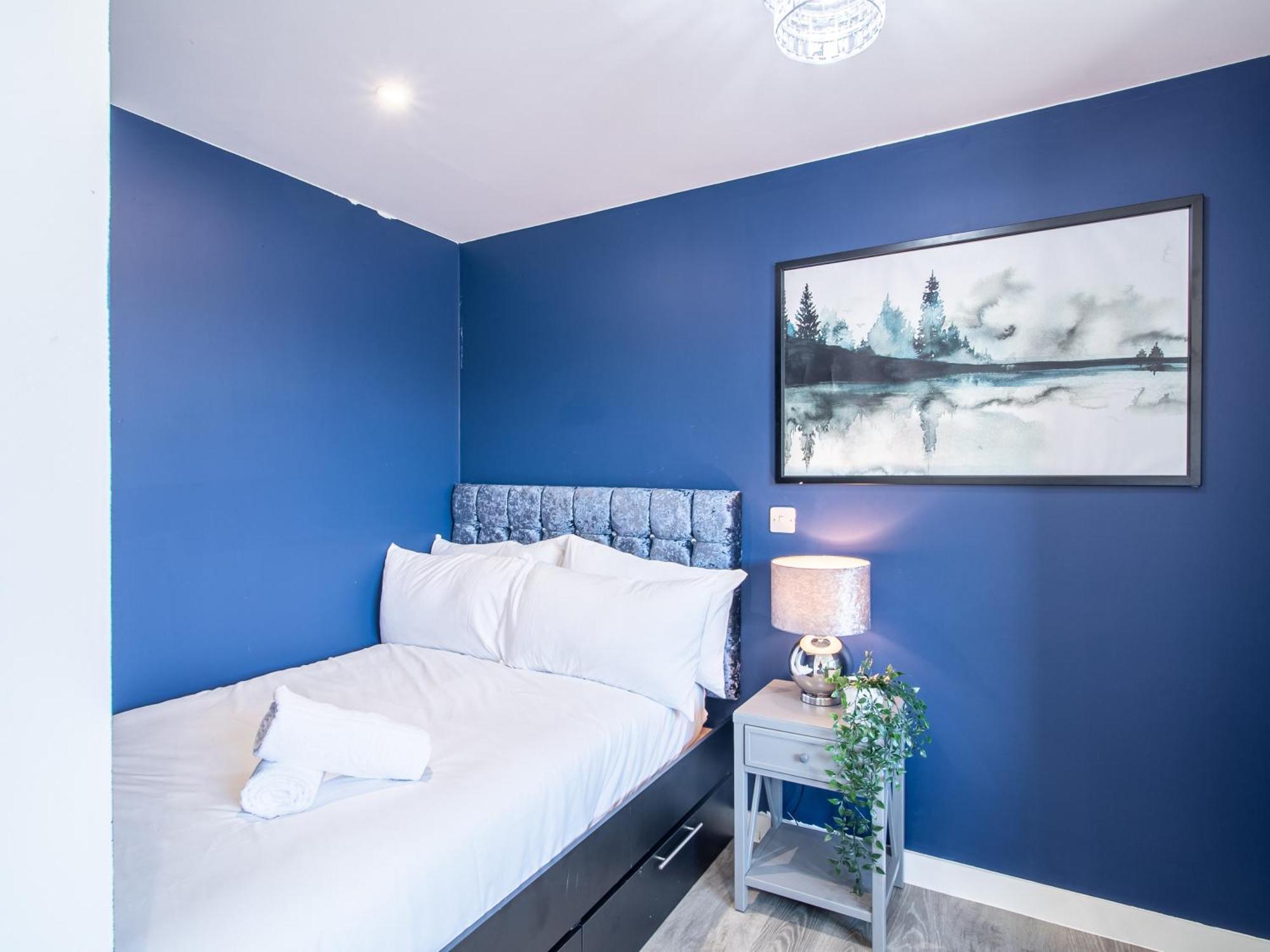 Blue Shade In Apartment Sheffield